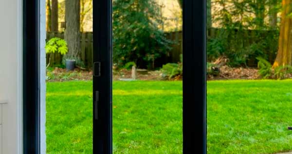 Большое окно с дверью